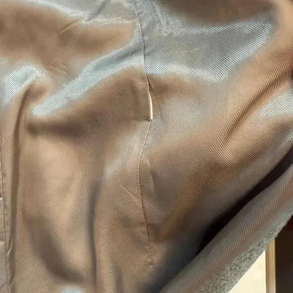 Zara Basic Collection Grey Lambswool Longline Coat Blazer Jacket XS - Picture 15 of 16